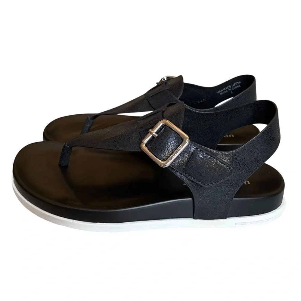 Urban Sport By J Slides Black Metallic Luxe Freya Size 8